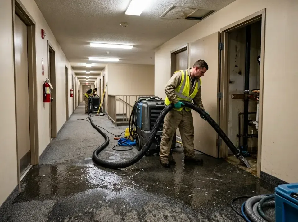 multi-unit-apartment-hallway-f-005 — frequently asked questions, Emergency Burst Pipe Water Extraction & Removal in Clarksbu…